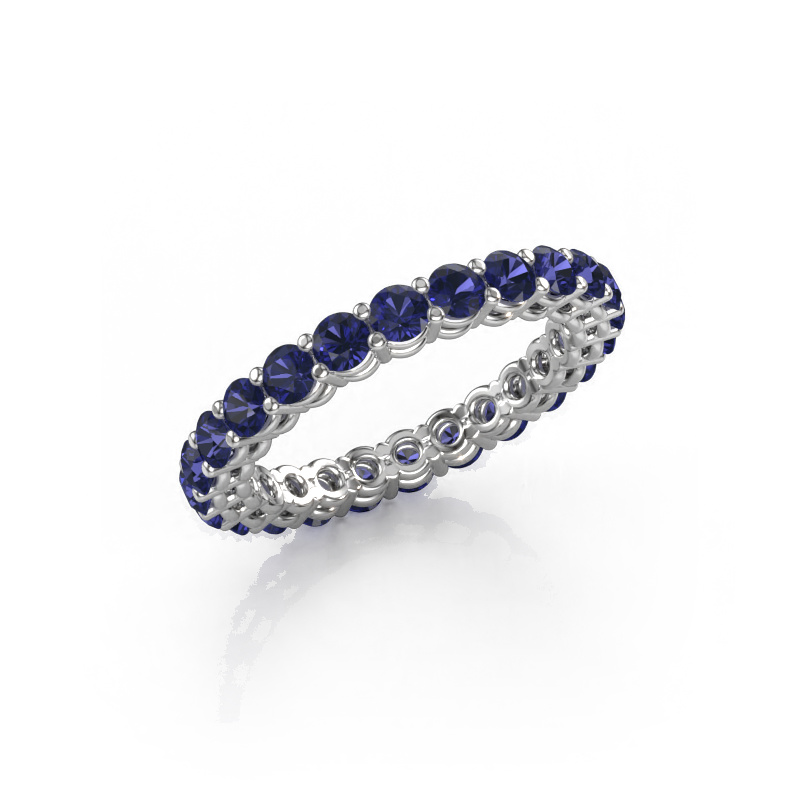 Image of Stackable ring Michelle full 2.7 950 platinum Sapphire 2.7 mm