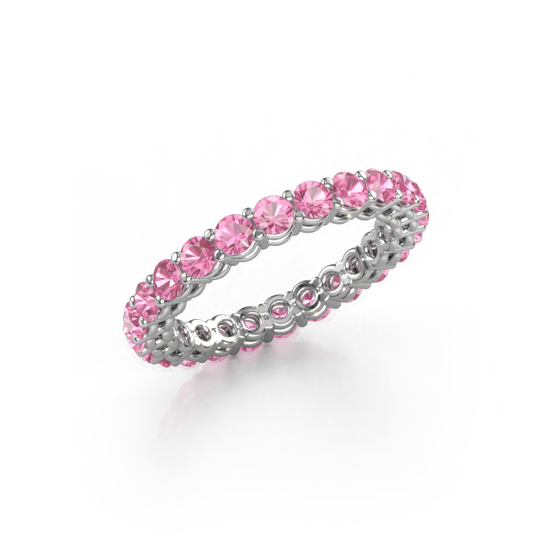 Bild von Vorsteckring Michelle full 2.7 585 Weißgold Pink Saphir 2.7 mm