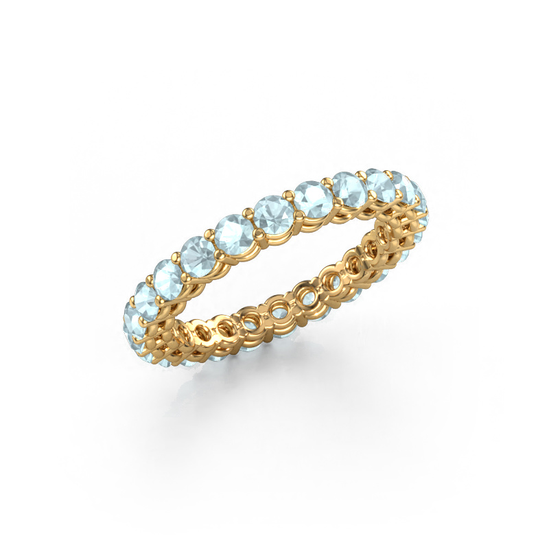 Bild von Vorsteckring Michelle full 2.7 585 Gold Aquamarin 2.7 mm