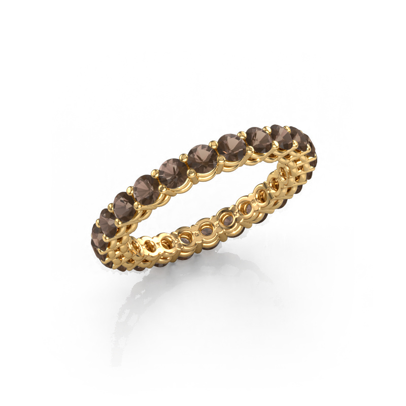 Image of Stackable ring Michelle full 2.7 585 gold Smokey quartz 2.7 mm