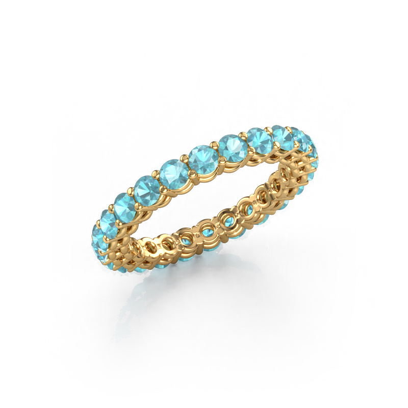 Image of Stackable ring Michelle full 2.7 585 gold Blue topaz 2.7 mm