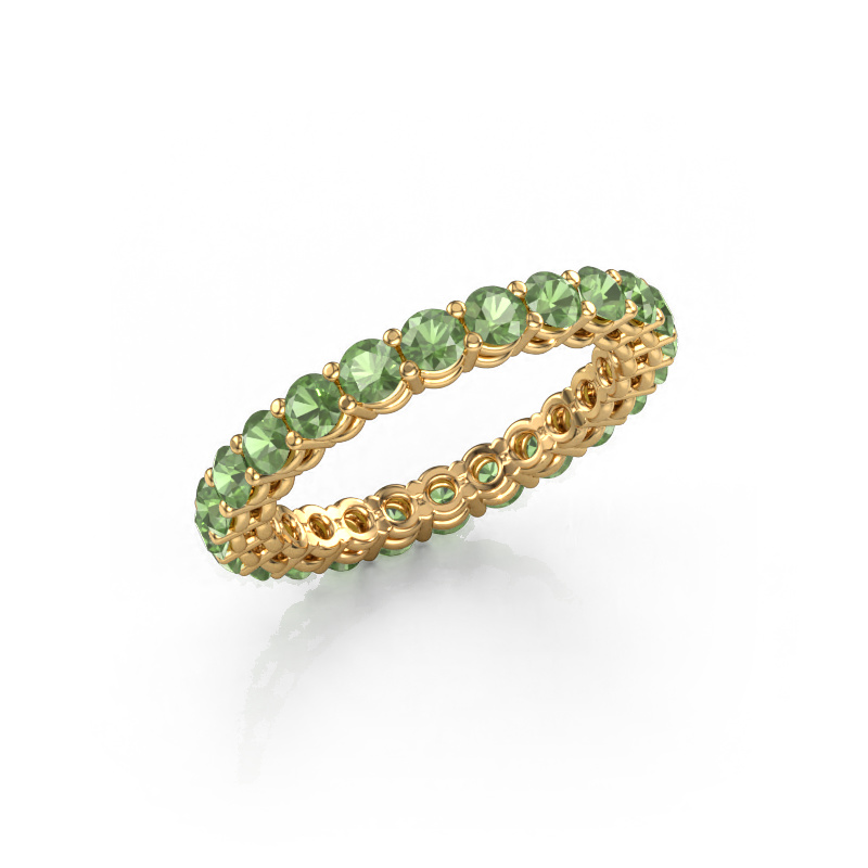 Image de Bague superposable Michelle full 2.7 585 or jaune Vert tourmaline 2.7 mm