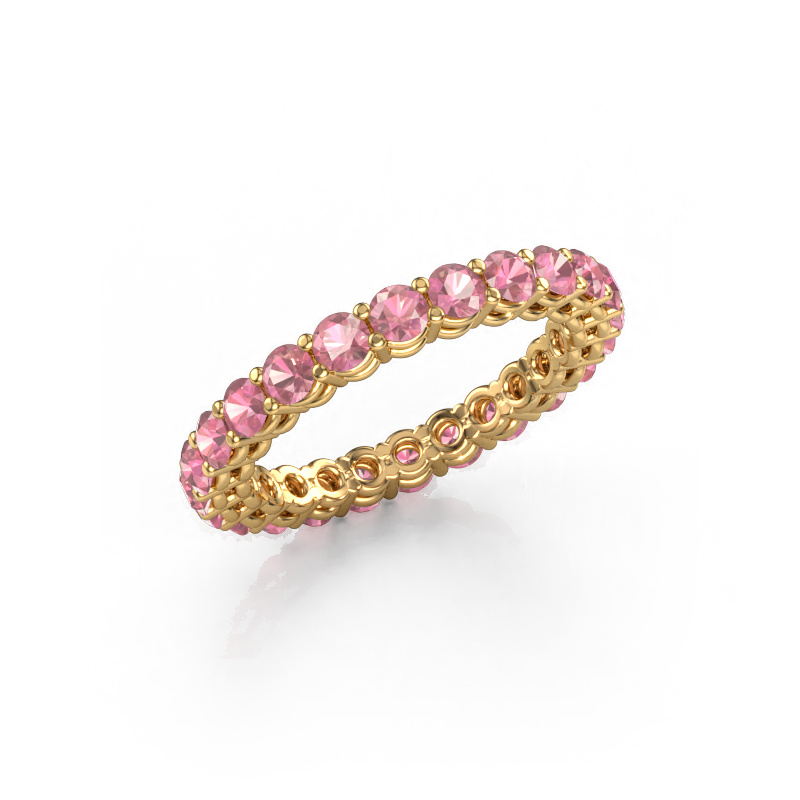 Bild von Vorsteckring Michelle full 2.7 585 Gold Turmalin rosa 2.7 mm