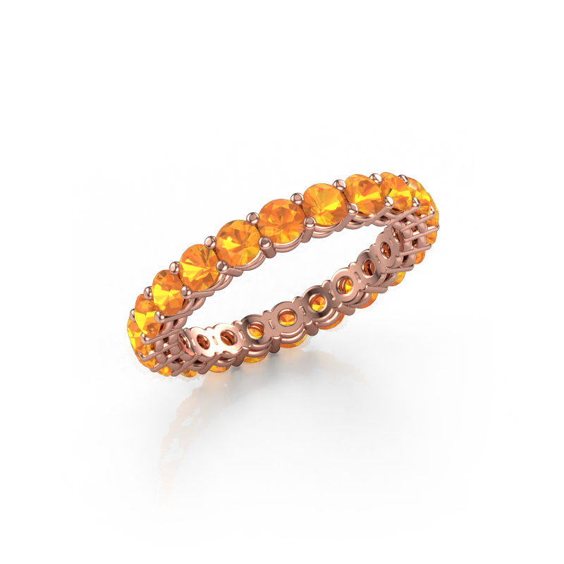 Image of Stackable ring Michelle full 3.0 585 rose gold Citrin 3 mm