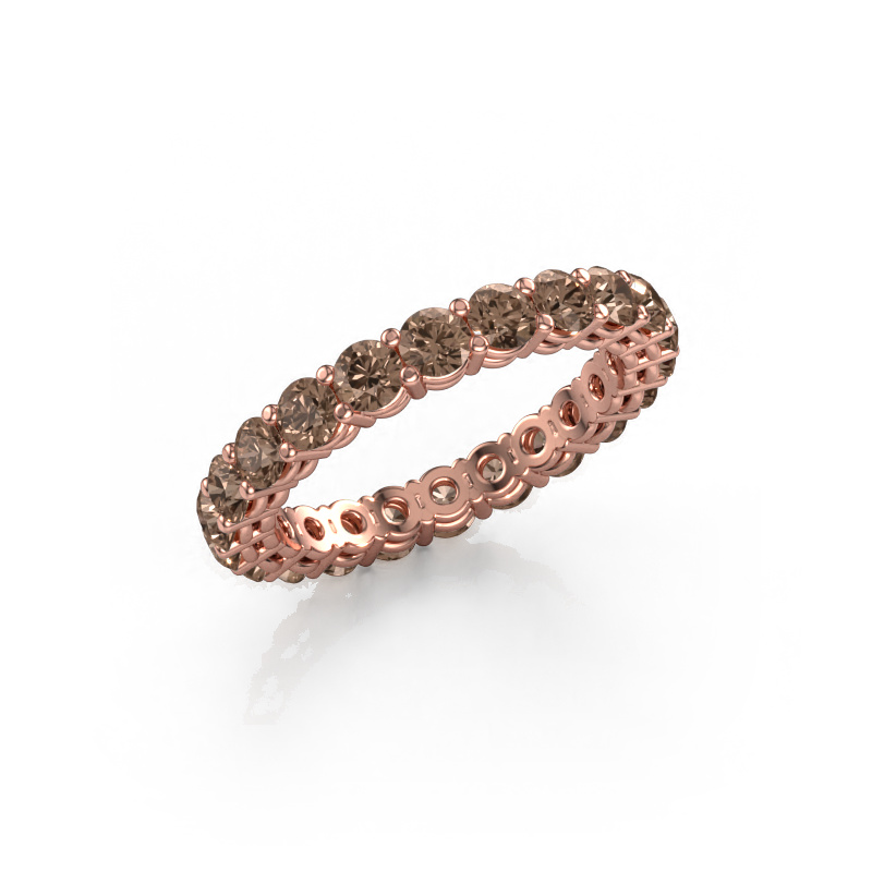 Image of Stackable ring Michelle full 3.0 585 rose gold Brown diamond 2.20 crt