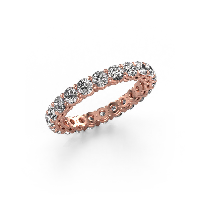 Image de Bague superposable Michelle full 3.0 585 or rose Zircone 3 mm
