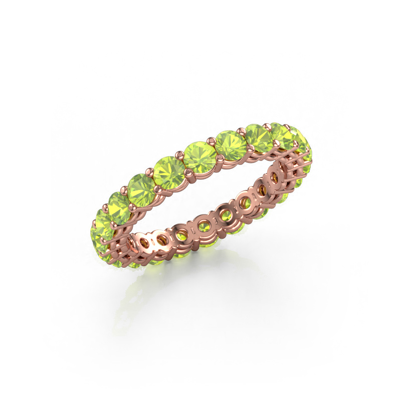 Image of Stackable ring Michelle full 3.0 585 rose gold Peridot 3 mm