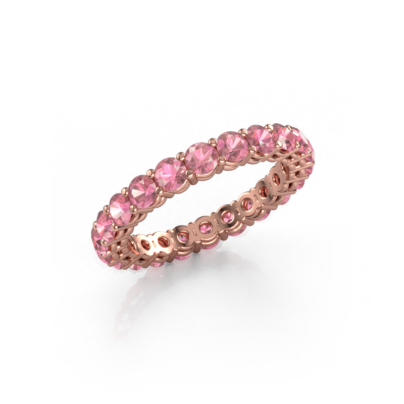 Image of Stackable ring Michelle full 3.0 585 rose gold Tourmaline pink 3 mm