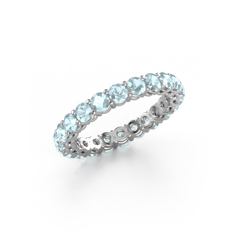 Image of Stackable ring Michelle full 3.0 585 white gold Aquamarine 3 mm