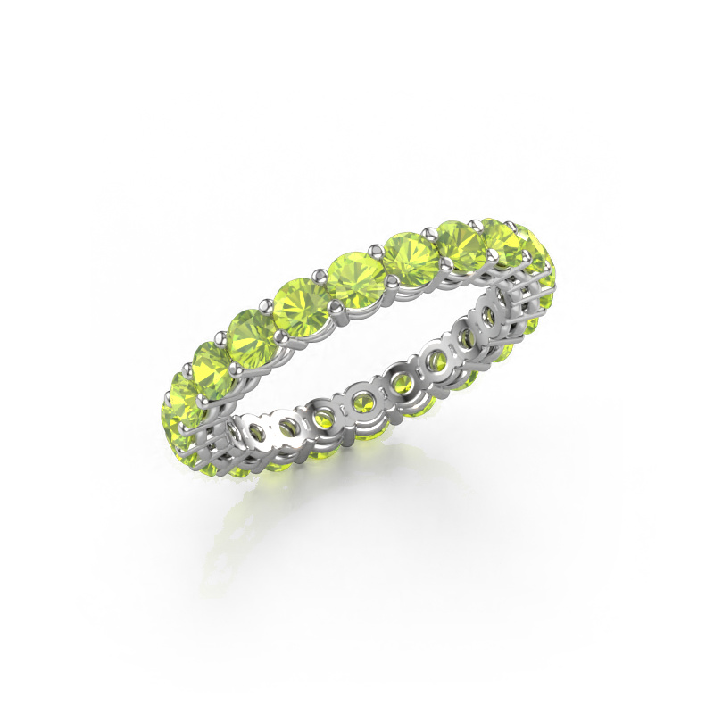 Image of Stackable ring Michelle full 3.0 950 platinum Peridot 3 mm