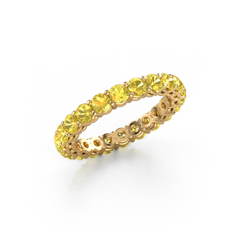 Image de Bague superposable Michelle full 3.0 585 or jaune Saphir jaune 3 mm
