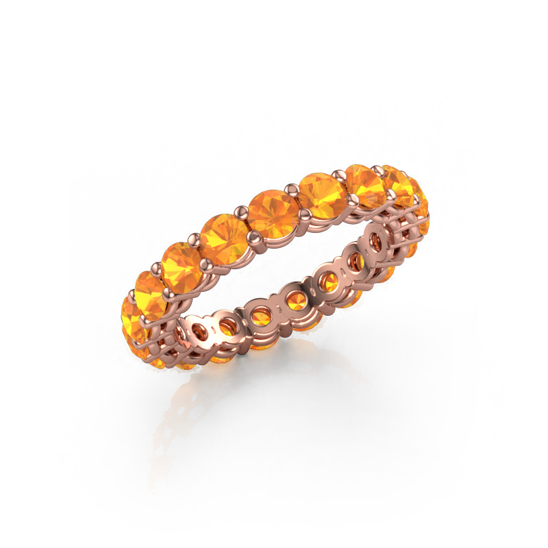 Image de Bague superposable Michelle full 3.4 585 or rose Citrine 3.4 mm