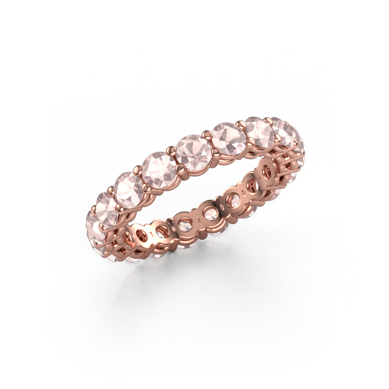 Image of Stackable ring Michelle full 3.4 585 rose gold Morganite champagne 3.4 mm