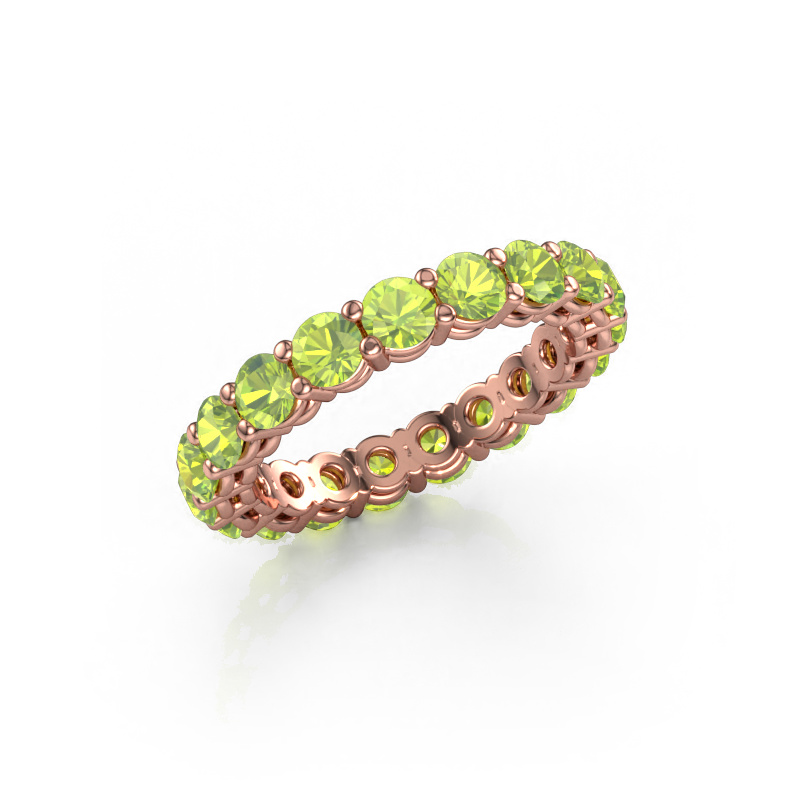 Image of Stackable ring Michelle full 3.4 585 rose gold Peridot 3.4 mm