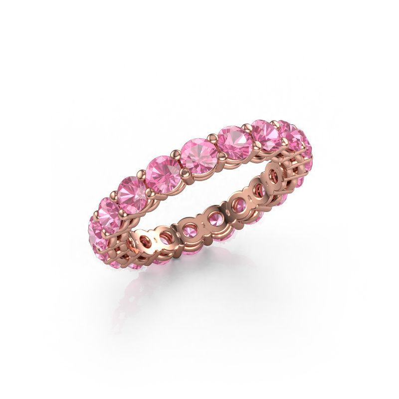 Bild von Vorsteckring Michelle full 3.4 585 Roségold Pink Saphir 3.4 mm