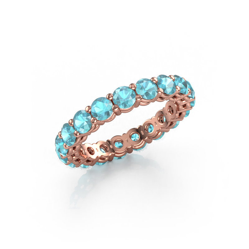 Bild von Vorsteckring Michelle full 3.4 585 Roségold Blau Topas 3.4 mm