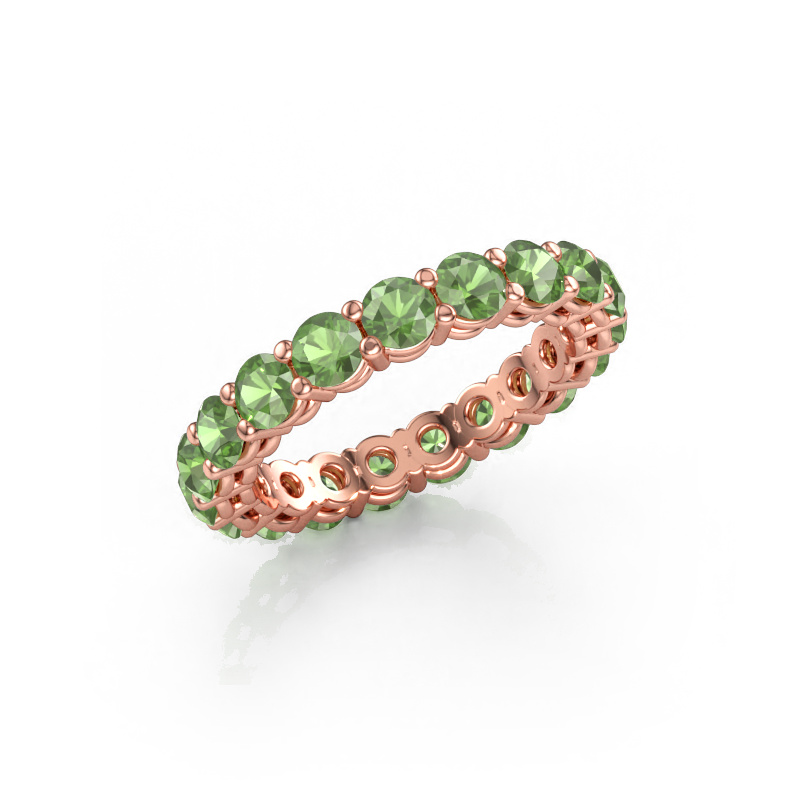 Bild av Stapelbar ring Michelle full 3.4 585 roséguld Grön turmalin 3.4 mm