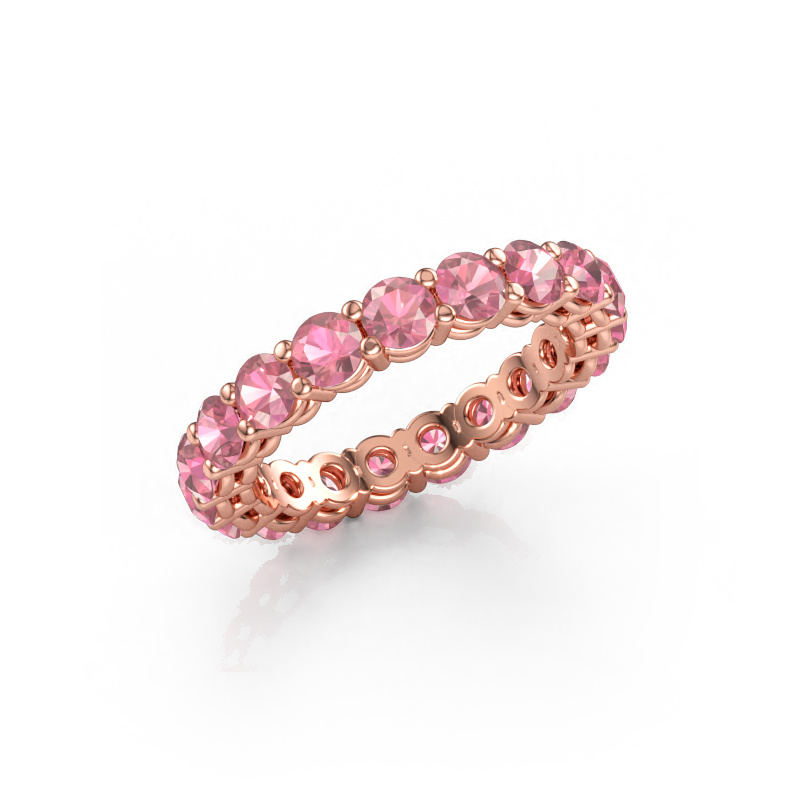 Bild av Stapelbar ring Michelle full 3.4 585 roséguld Rosa turmalin 3.4 mm
