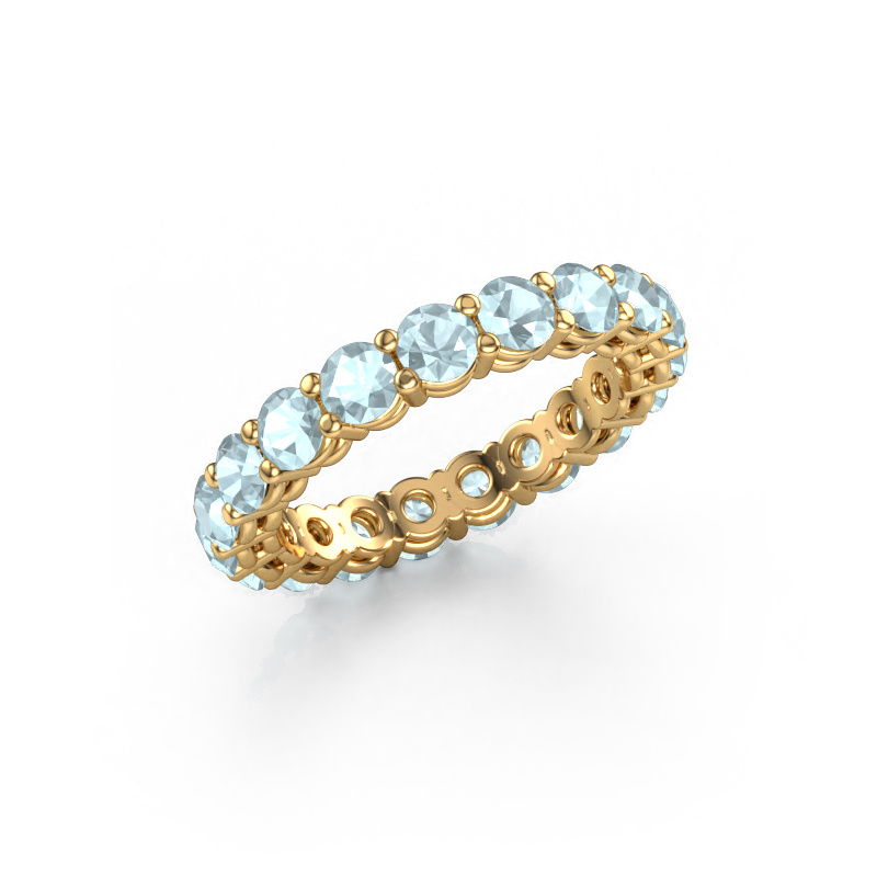 Image of Stackable ring Michelle full 3.4 585 gold Aquamarine 3.4 mm