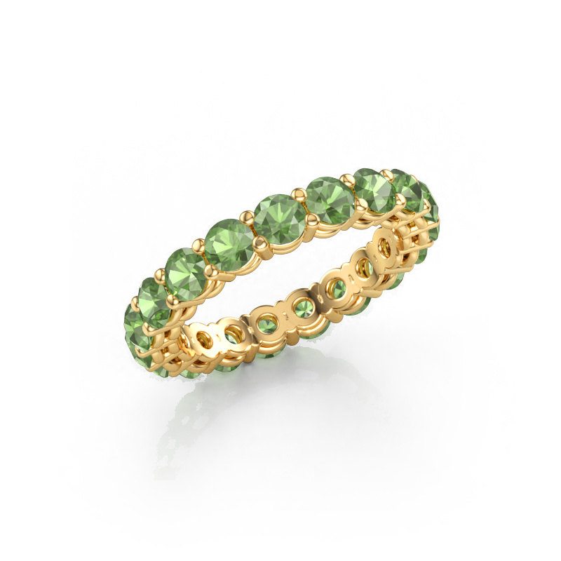 Bild von Vorsteckring Michelle full 3.4 585 Gold Turmalin grün 3.4 mm
