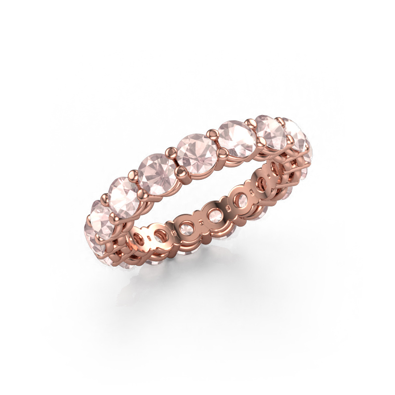 Image of Stackable ring Michelle full 3.7 585 rose gold Morganite champagne 3.7 mm