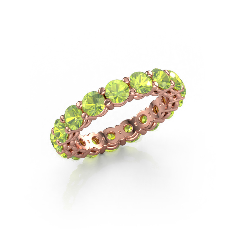 Image of Stackable ring Michelle full 3.7 585 rose gold Peridot 3.7 mm