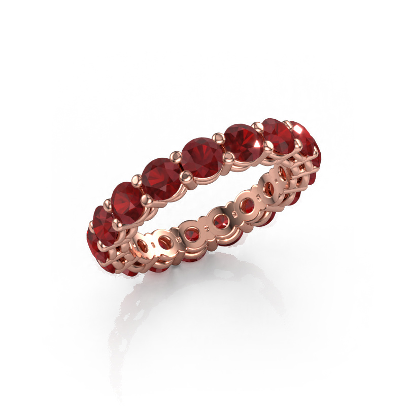 Image of Stackable ring Michelle full 3.7 585 rose gold Ruby 3.7 mm