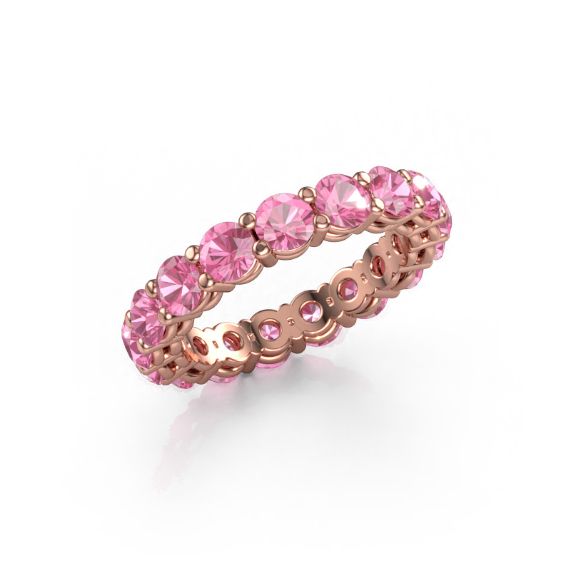 Bild von Vorsteckring Michelle full 3.7 585 Roségold Pink Saphir 3.7 mm