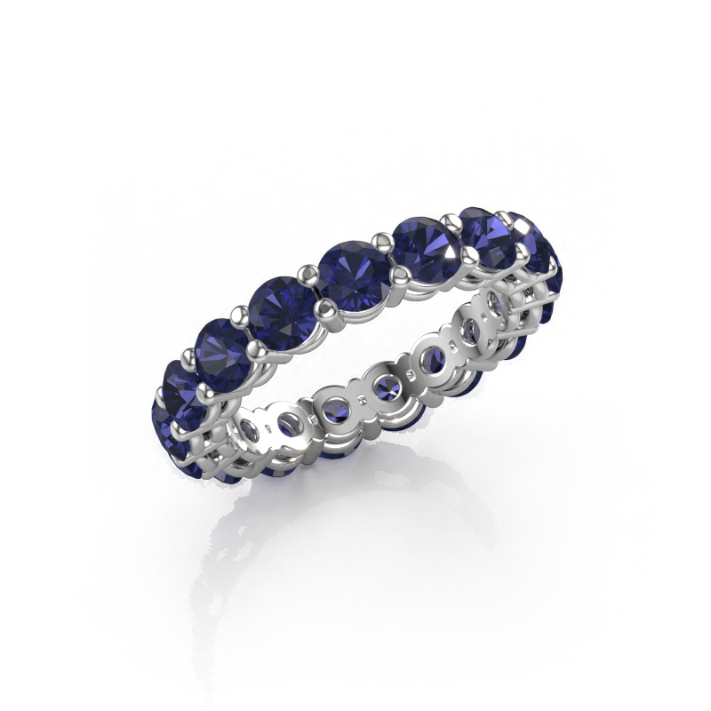 Image of Stackable ring Michelle full 3.7 950 platinum Sapphire 3.7 mm