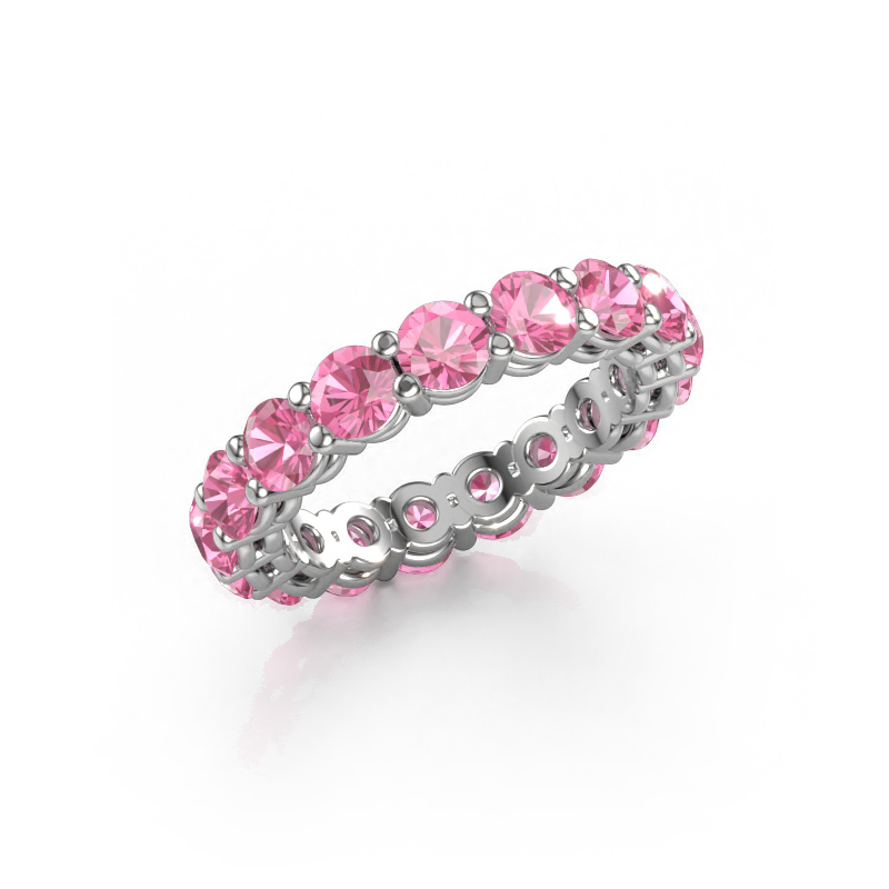 Bild von Vorsteckring Michelle full 3.7 585 Weißgold Pink Saphir 3.7 mm