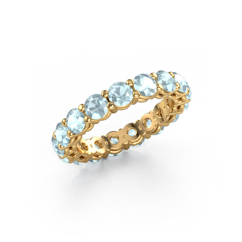 Image of Stackable ring Michelle full 3.7 585 gold Aquamarine 3.7 mm