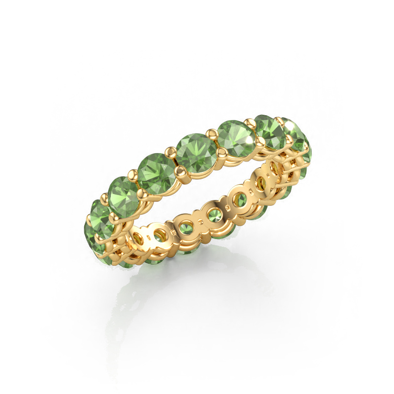 Bild von Vorsteckring Michelle full 3.7 585 Gold Turmalin grün 3.7 mm
