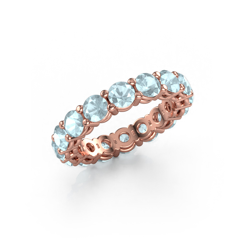Bild von Vorsteckring Michelle full 4.0 585 Roségold Aquamarin 4 mm