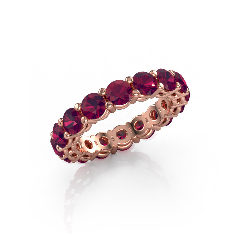 Image of Stackable ring Michelle full 4.0 585 rose gold Rhodolite 4 mm