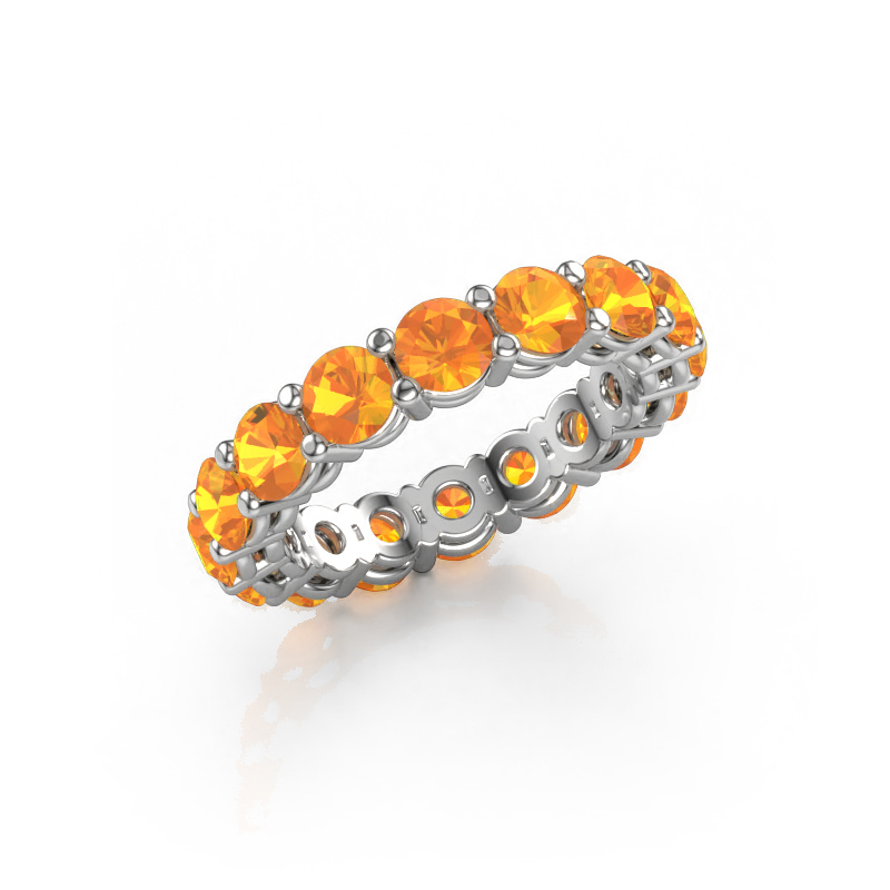 Image of Stackable ring Michelle full 4.0 950 platinum Citrin 4 mm