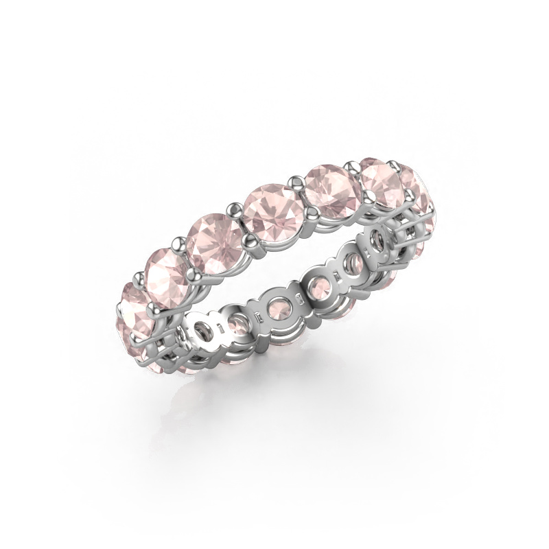 Image of Stackable ring Michelle full 4.0 950 platinum Morganite champagne 4 mm