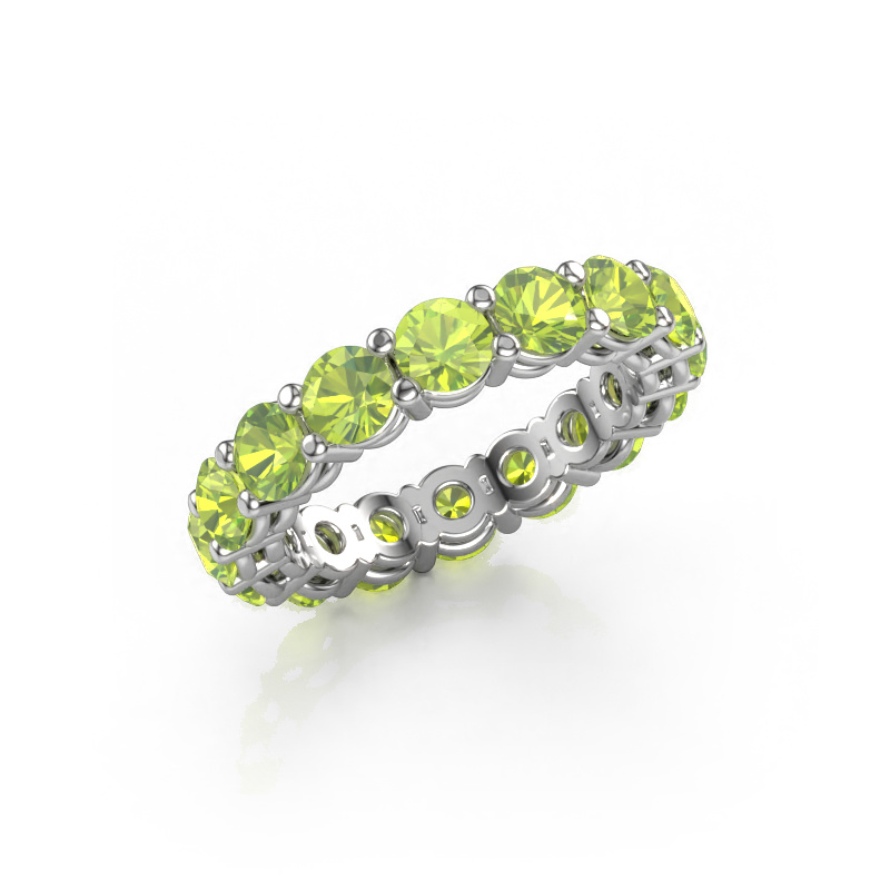 Image of Stackable ring Michelle full 4.0 950 platinum Peridot 4 mm