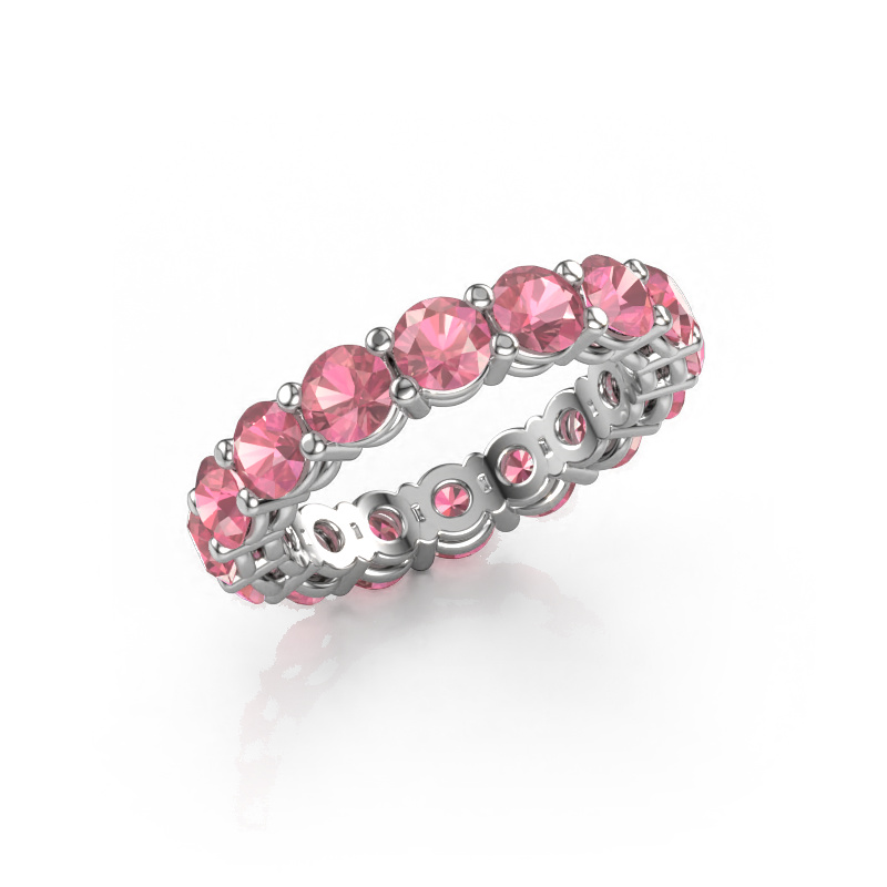 Image of Stackable ring Michelle full 4.0 950 platinum Tourmaline pink 4 mm