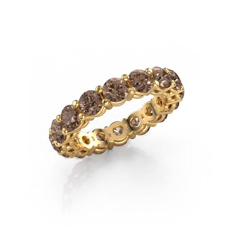 Image of Stackable ring Michelle full 4.0 585 gold Brown diamond 4.25 crt