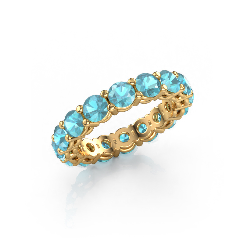 Image of Stackable ring Michelle full 4.0 585 gold Blue topaz 4 mm