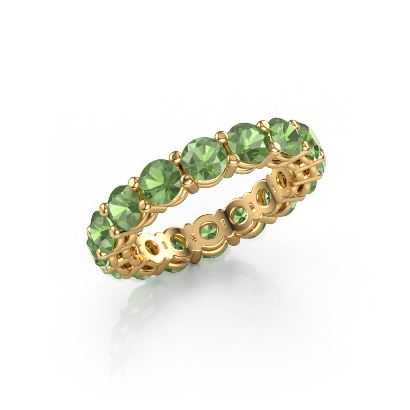 Image of Stackable ring Michelle full 4.0 585 gold Tourmaline green 4 mm