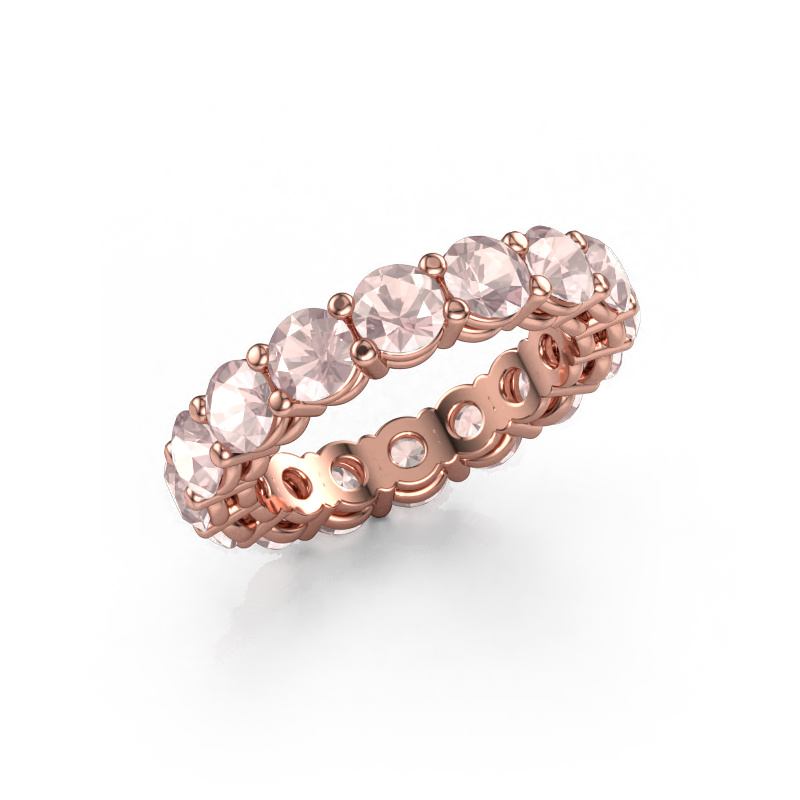 Image of Stackable ring Michelle full 4.2 585 rose gold Morganite champagne 4.2 mm