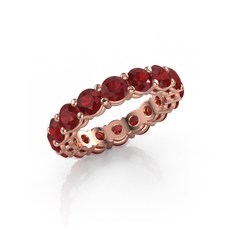 Image of Stackable ring Michelle full 4.2 585 rose gold Ruby 4.2 mm