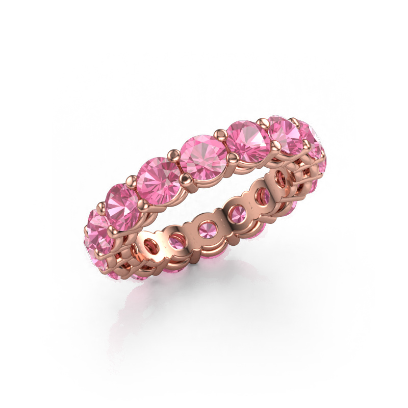 Image of Stackable ring Michelle full 4.2 585 rose gold Pink sapphire 4.2 mm