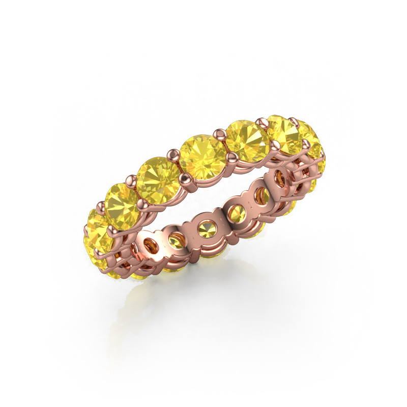 Image of Stackable ring Michelle full 4.2 585 rose gold Yellow sapphire 4.2 mm