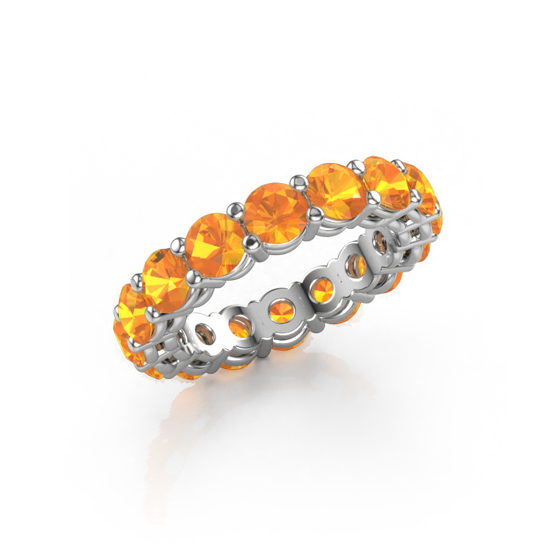 Image of Stackable ring Michelle full 4.2 585 white gold Citrin 4.2 mm