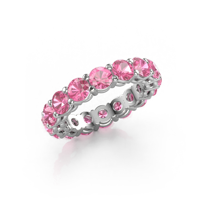 Bild von Vorsteckring Michelle full 4.2 585 Weißgold Pink Saphir 4.2 mm