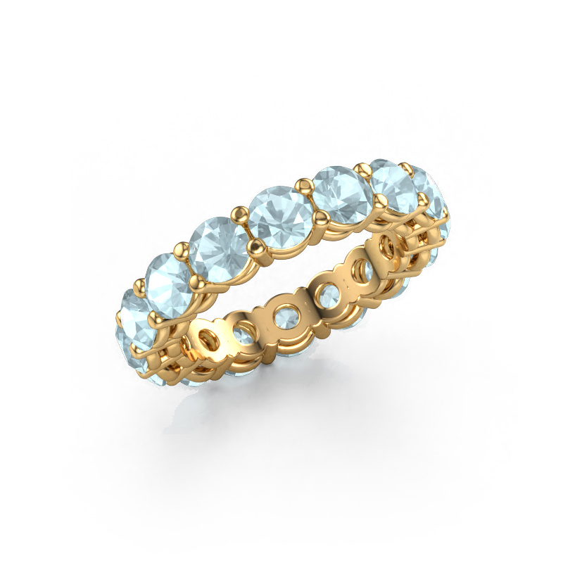 Image of Stackable ring Michelle full 4.2 585 gold Aquamarine 4.2 mm