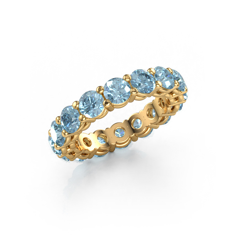 Bild von Vorsteckring Michelle full 4.2 585 Gold Blauer Labordiamant 4.2 mm