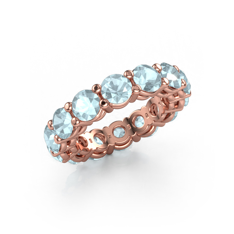 Bild von Vorsteckring Michelle full 4.7 585 Roségold Aquamarin 4.7 mm